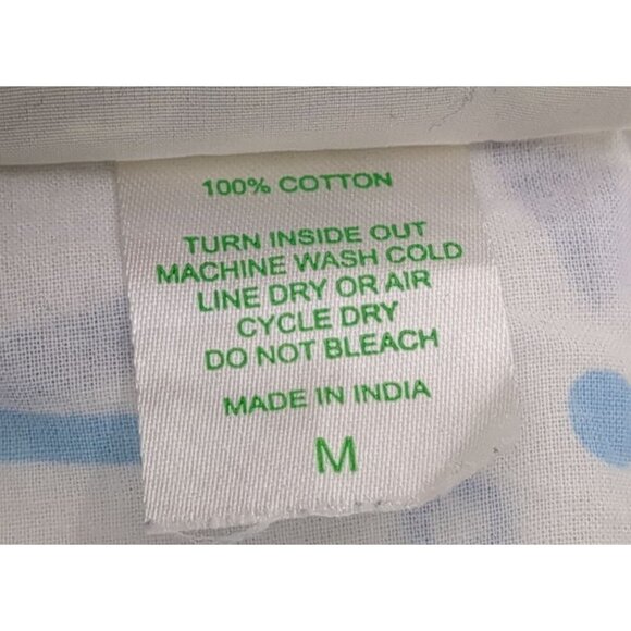 EcoAccents Tunic Top Cover Up Womens Medium Nautical Anchor Print 3/4 Sleeve - Picture 7 of 9